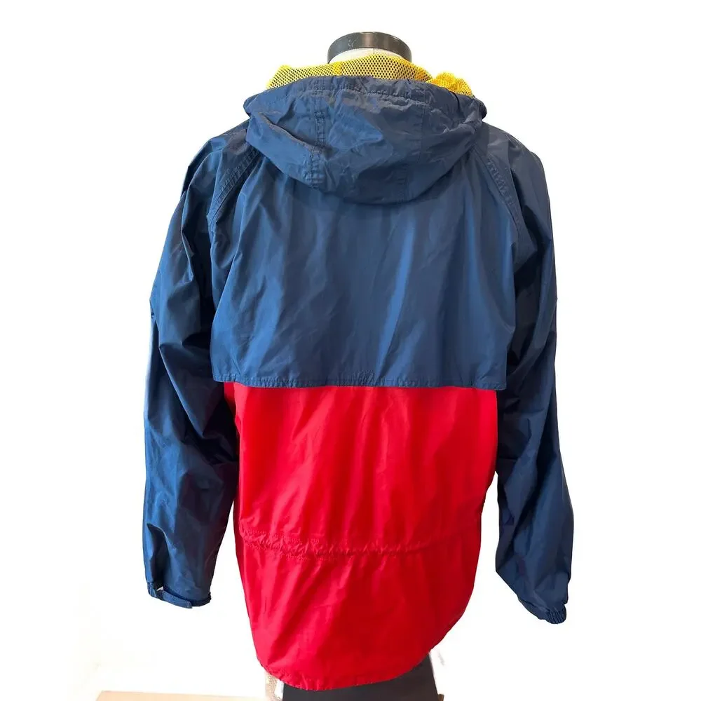 Helly Hansen Packable Shell Jacket Mens L Colorblock Gorpcore Retro Outdoor